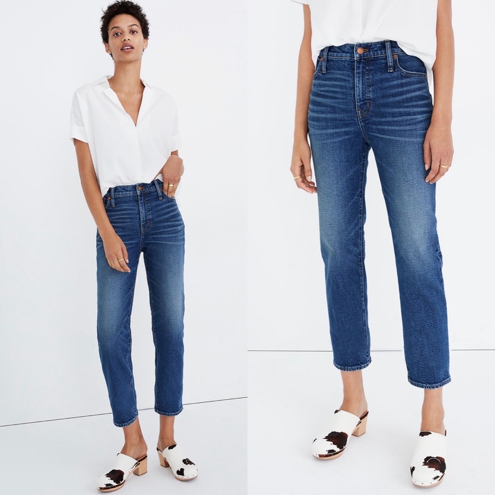 NWOT Madewell Mid-Rise Classic Straight Jeans New